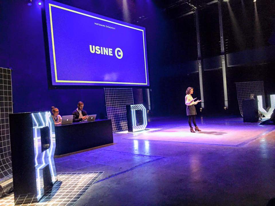 #rdvdesign c'est parti à l'@UsineC. Trop heureuse d'animer cette magnifique journée!