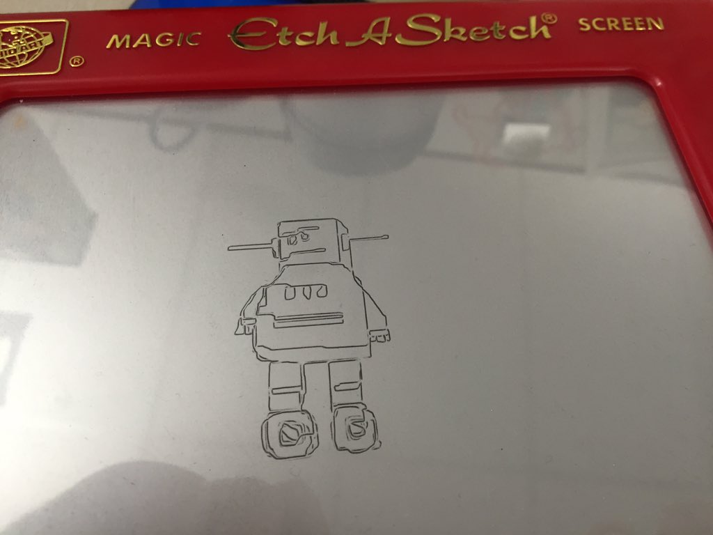 LangdonPaul's tweet photo. @instructables #EtchASketch one a day https://t.co/Jb7u2c1pag