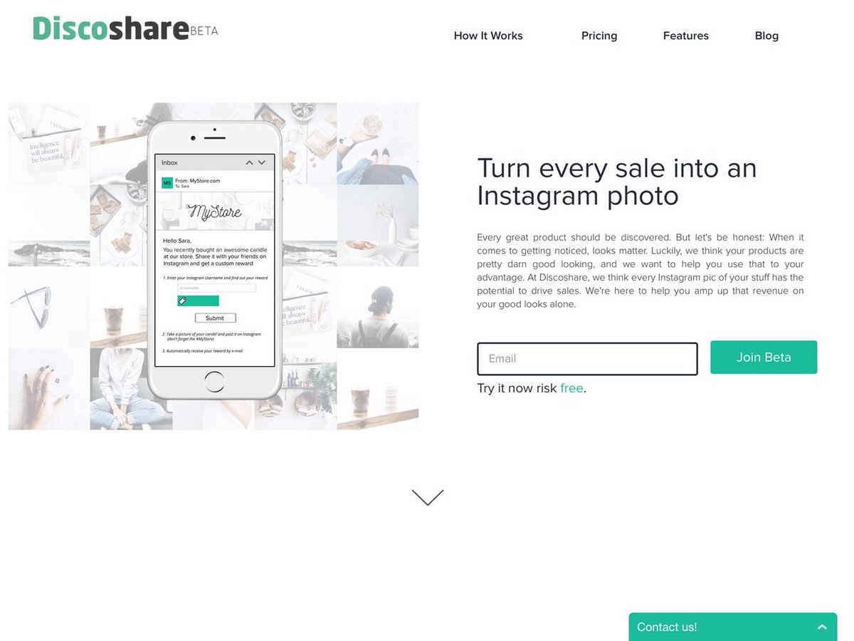 BetaList's tweet photo. Discoshare: Supercharge your e-commerce sales w/ word-of-mouth marketing on Instagram https://t.co/Si4NajlGG1 https://t.co/JYIznX9WKF