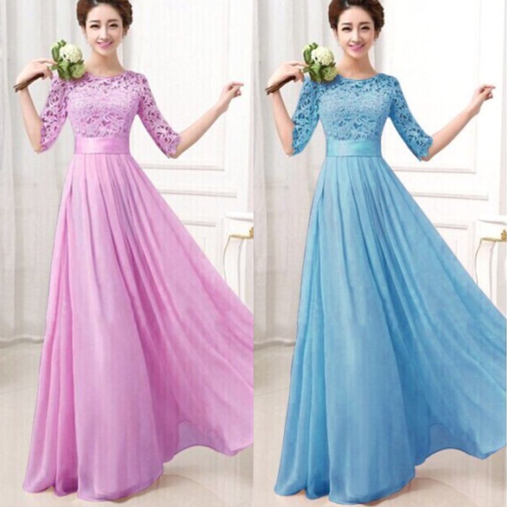 minimallis's tweet photo. ilevar longdress PURPLE, BLUE. S &amp; M (Bust 84 &amp; 86cm, Length 156cm, Crochet+Chiffon). idr 185K https://t.co/L6kJ1J6HHO