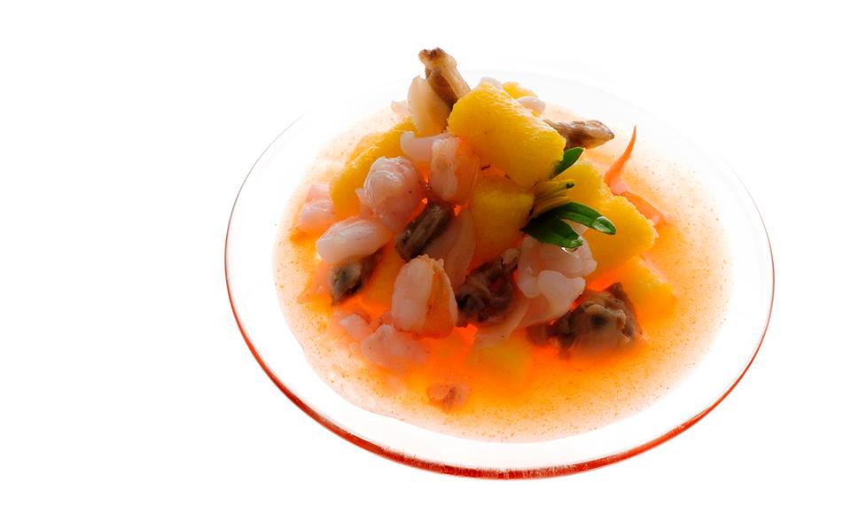 Polenta gnocchi with crustacean sauce, a little treat for a Wednesday! Truly delicious! Fabio x