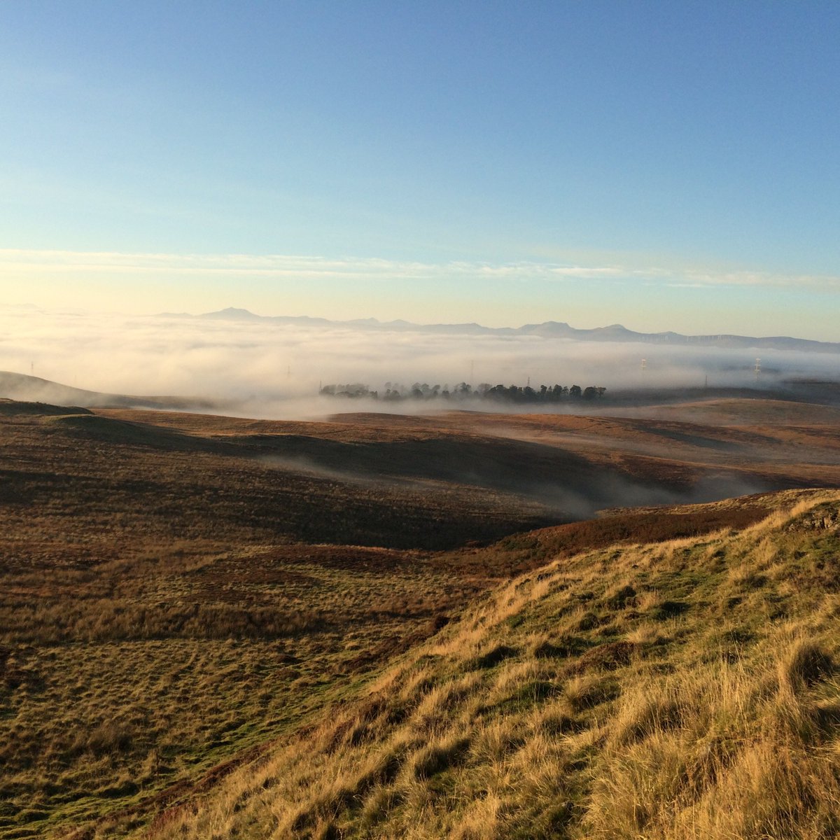 Stirling_ESOE's tweet photo. Navigating on Dumyat with @StirBES EOEU1S1 on Tuesday. Uni below in fog, we had sunsets &amp; inversions! @MtnTraining https://t.co/FnJFNFW9dF