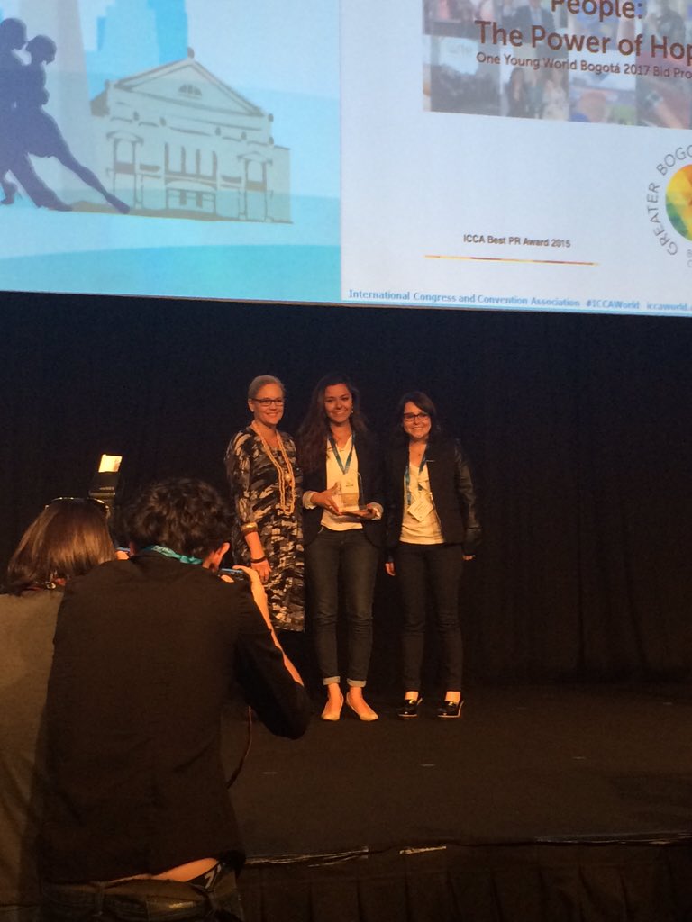 Congratulations to this year’s Best PR Award winner, <a href="/bogotabureau/">Bogotá Convention Bureau</a>! What an initiative! #ICCAWorld