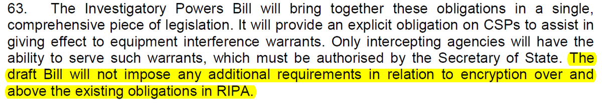 #InvestigatoryPowersBill is out - no apparent changes to #encryption policy - for now? gov.uk/government/upl…