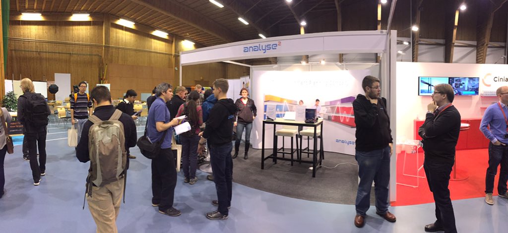 Analyse2Finland's tweet photo. Thanks to all who visited at our stage today! Our stand was crowded during the whole day. #Analyse2 #TalentIT2015 https://t.co/85f9WjuArh