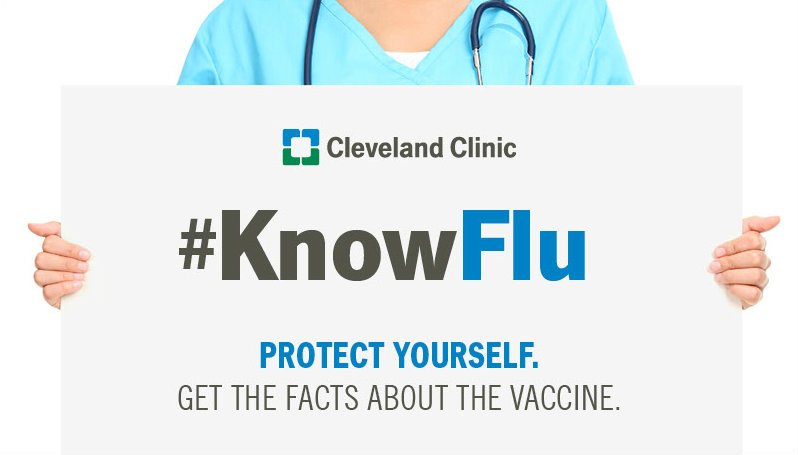 ClevelandClinic's tweet photo. Want to avoid 2 weeks of misery with the #flu? Of course you do! https://t.co/gdHxQrBn2b #KnowFlu https://t.co/GWMVWQdfxI