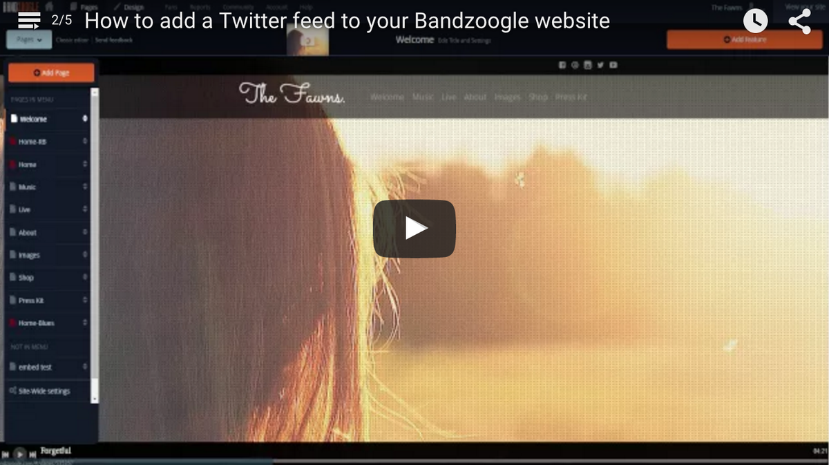 bandzoogle's tweet photo. [VIDEO] How to add a Twitter feed to your Bandzoogle website: https://t.co/gTPyubCdUV #twitterwidget https://t.co/9P8QbVtFYg