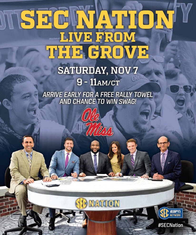 OleMissASB's tweet image. @OleMissRebels let&apos;s show this crew who the best team in the SEC is! Retweet to spread the word! #SECNation #WAOM