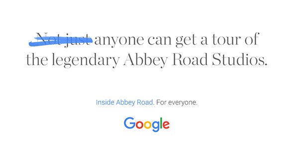 GoogleUK's tweet photo. Abbey Road Studios used to be for your musical heroes. Now it's #ForEveryone. Step inside. https://t.co/nyvXlye06a https://t.co/nI8ZdSD4iV