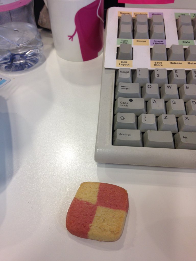 On the hunt for the person who delivered this <a href="/EatBattenberg/">Battenberg Bakery</a> biscuit to my <a href="/TheSTHome/">Sunday Times Home</a> desk