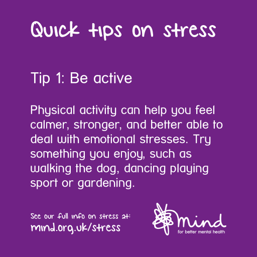 MindCharity's tweet photo. Here’s 4 tips on coping with stress for #NationalStressAwarenessDay. RT and let someone know we're here to help https://t.co/TsEpqZo36c