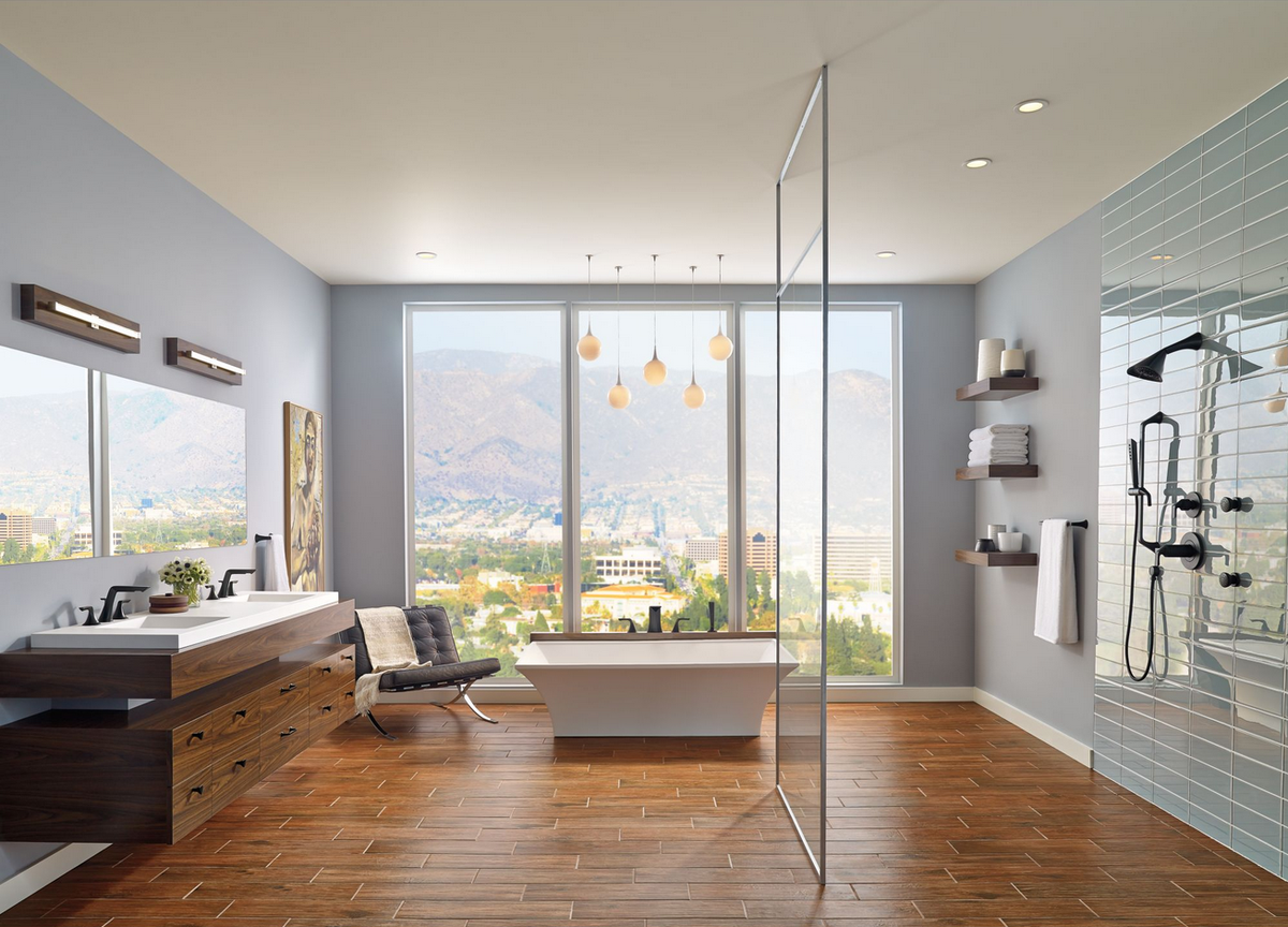 brizo's tweet photo. RT if you can picture yourself unwinding in this luxurious home #spa designed by #blogger19 @katrinastumbos. https://t.co/5nbwxJ8QMN