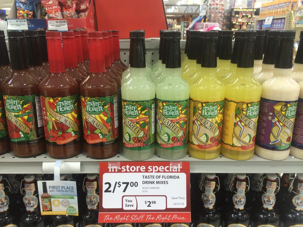 Taste Of Florida Drink Mixers 2/$7 <a href="/Reasors/">Reasor's</a> best bloody 2 yrs running! <a href="/TasteOfFL/">Taste Of Florida</a>
