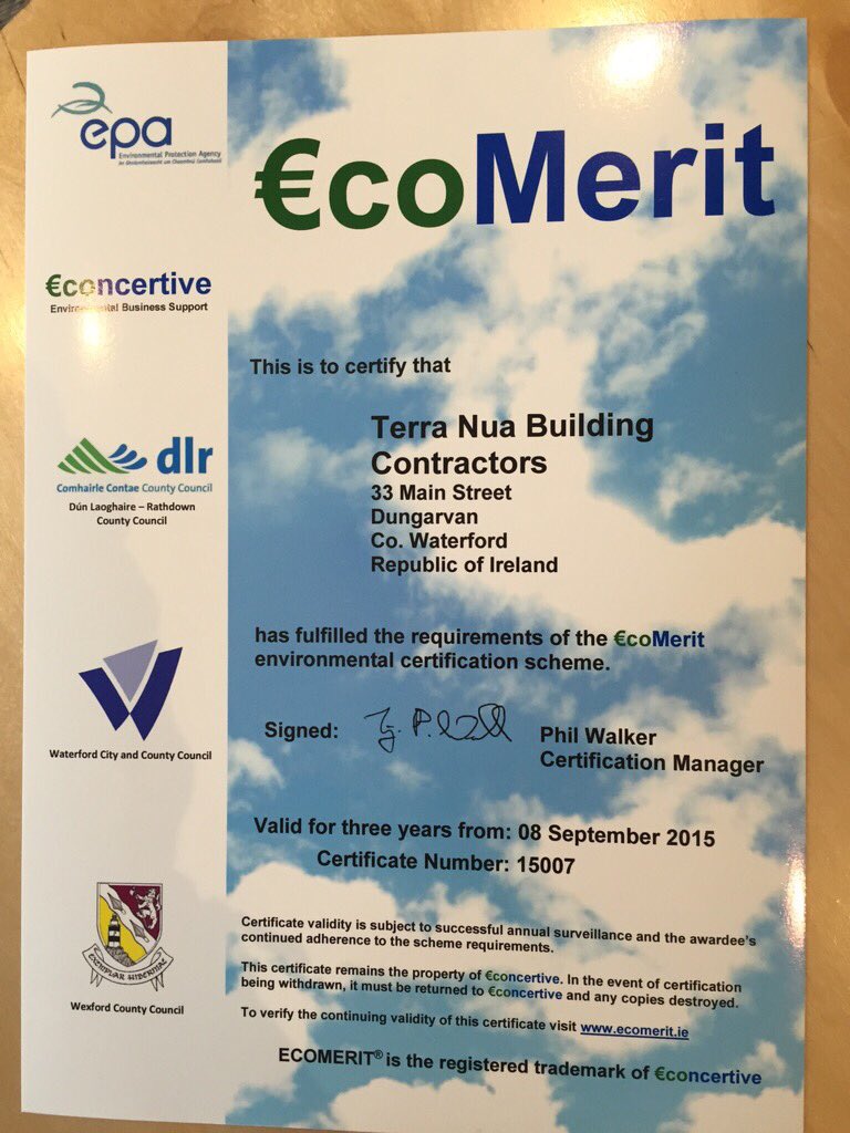 Terra_Nua's tweet photo. First we were awarded €coMerit Cert for Eco focus, now shortlisted for FBD business Award @RIKON_WIT @DvanChamber https://t.co/phWQ6cqWEb