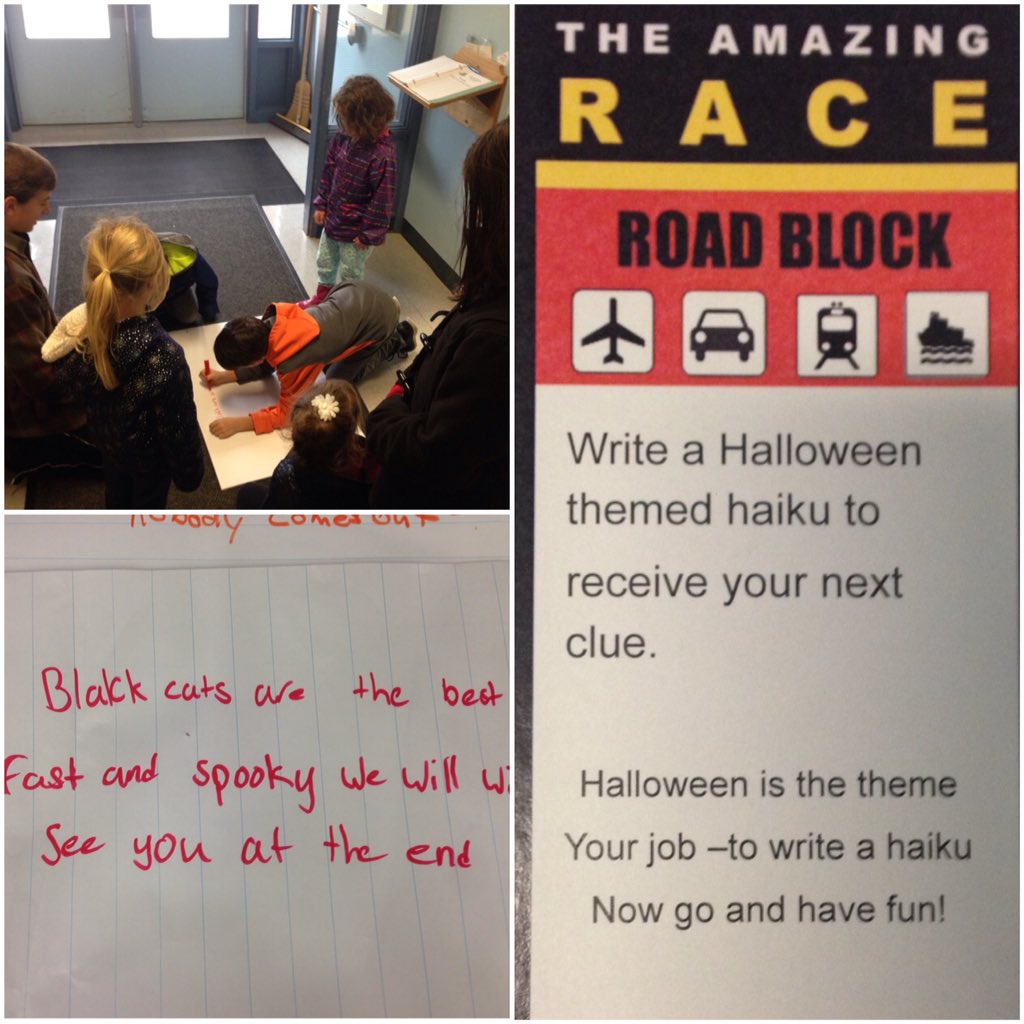 kfilane's tweet photo. #takemeoutside Amazing Race - poetry road block @MrsFig_11 #teamwork #hasrocks https://t.co/7slS9uGoo0