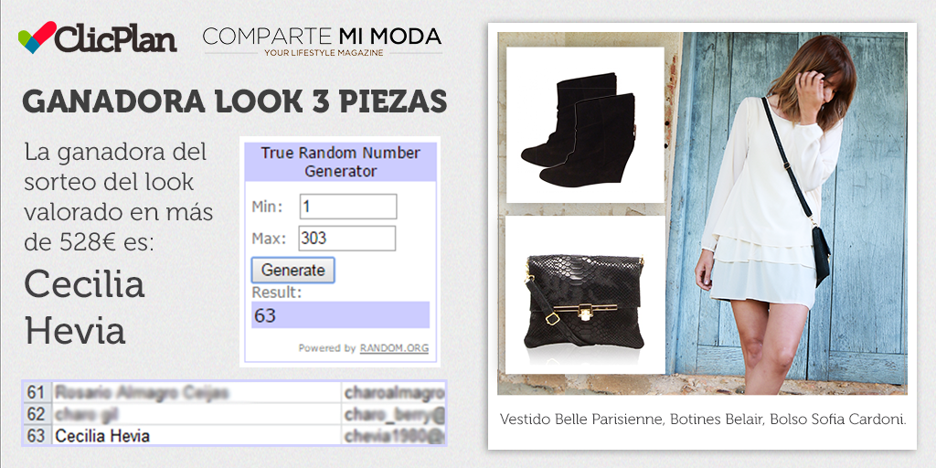 compartemimoda's tweet photo. Ya tenemos ganadora del sorteo de @ClicPlan ¿serás tu? ¡Gracias a todas las que habéis participado! #sorteos https://t.co/mutCN2i0rS
