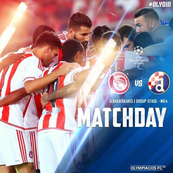 #olympiacos #UCL #OLYDIN #matchday <a href="/gnkdinamo/">GNK Dinamo</a> <a href="/ChampionsLeague/">UEFA Champions League</a>