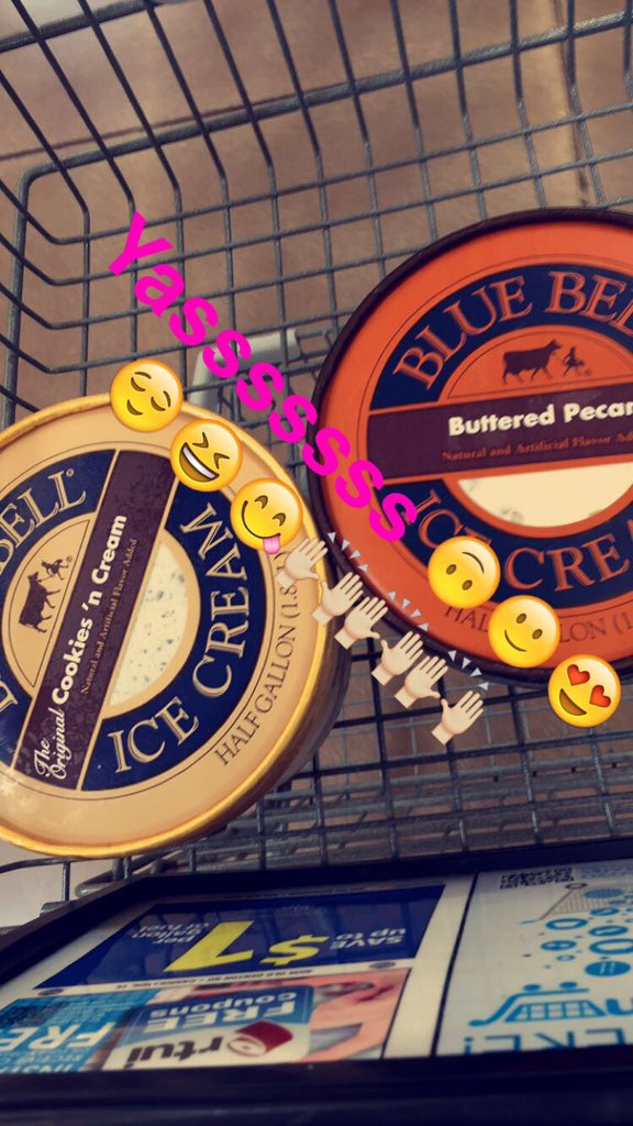 alexpena33's tweet photo. Oh how I've missed u!! My Monday has been made! #welcomebackbluebell #icecreamfordays https://t.co/DJicCthTga