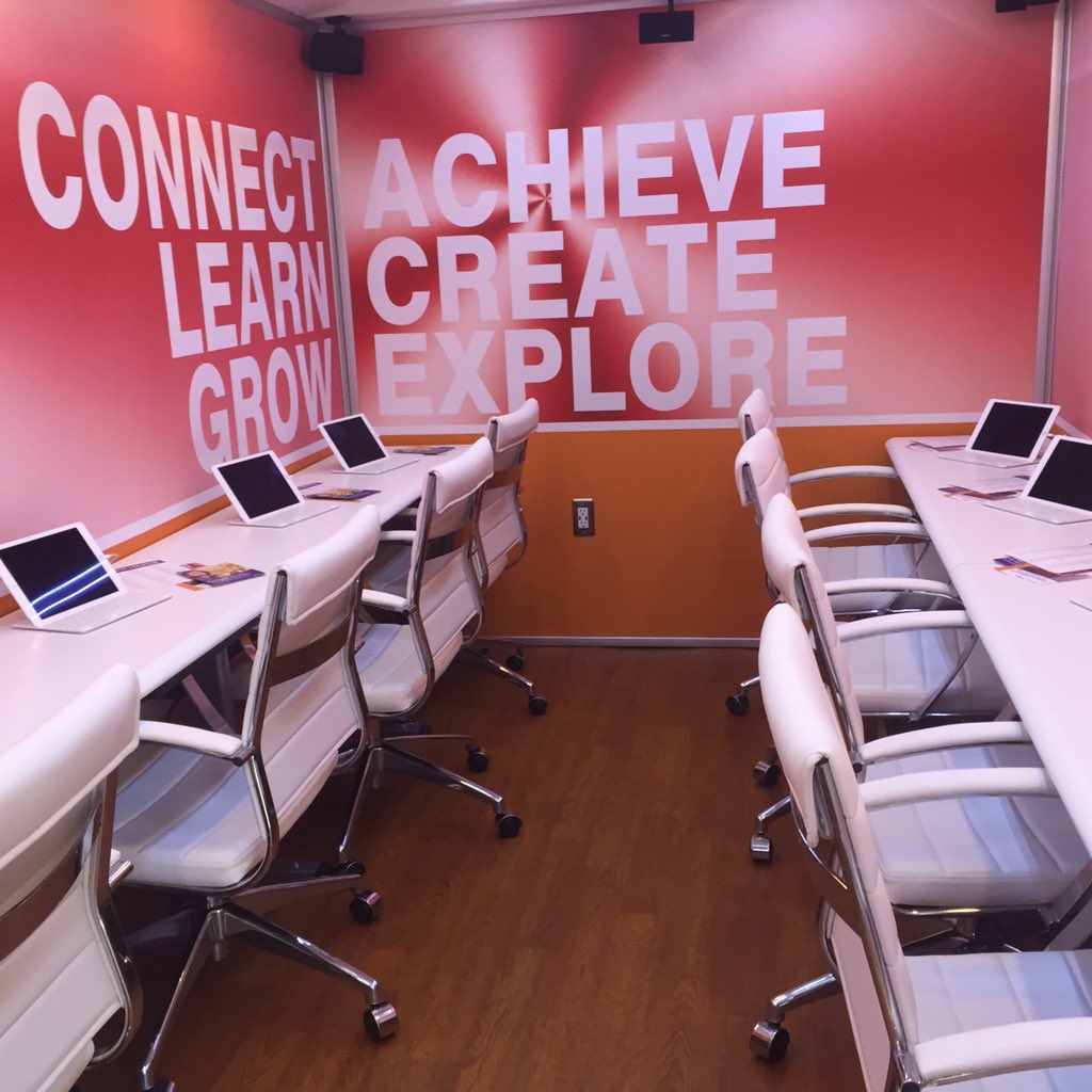 OCTODC's tweet photo. The 48-foot #dcmobiletechlab has 15 workstations, wifi & will be focused in neighborhoods that need training most. https://t.co/jdJafwGPhc