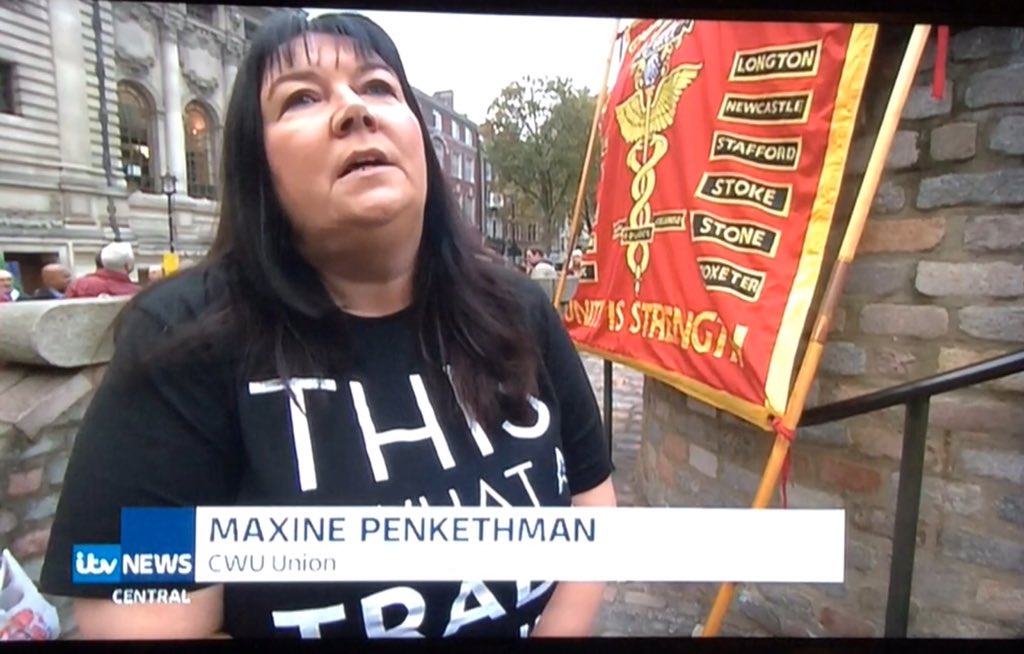 CWUmidlands7's tweet photo. @CWUmidlands7 #BranchSec @penkymax on @ITVCentral defending the #RightToStrike #KillTheBill @CWUnews @The_TUC https://t.co/9o60aILV01