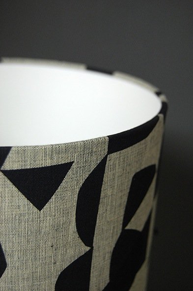 maxine_sutton's tweet photo. Grey marl #organiccotton + charcoal print. Small Domino #drumshades are back in stock https://t.co/Ax42SUqEle https://t.co/bsdLB28sSo