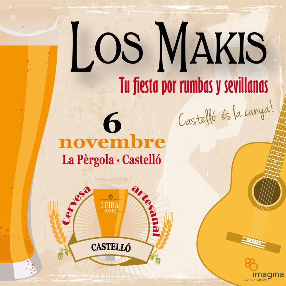 Cervezasantiga's tweet photo. LOS MAKIS serán quienes amenicen la I Feria de #CervesaArtesana de #Castellón con una fiesta por rumbas y sevillanas https://t.co/ph68e1DEkH