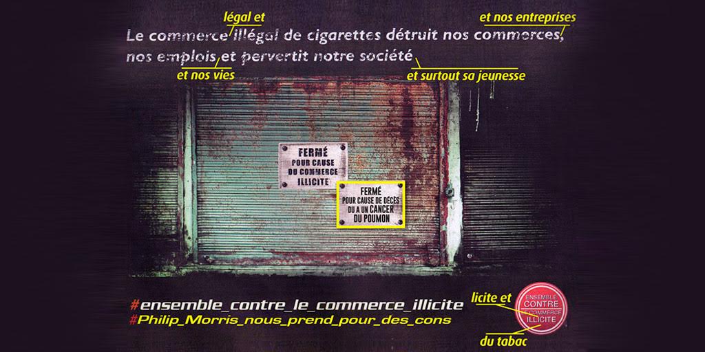 Khalid_Elhariry's tweet photo. Campagne de Phlip Morris contre le commerce illicite de cigarettes:
#Philip_Morris_nous_prend_pour_des_cons https://t.co/n9Fi3a9EGm