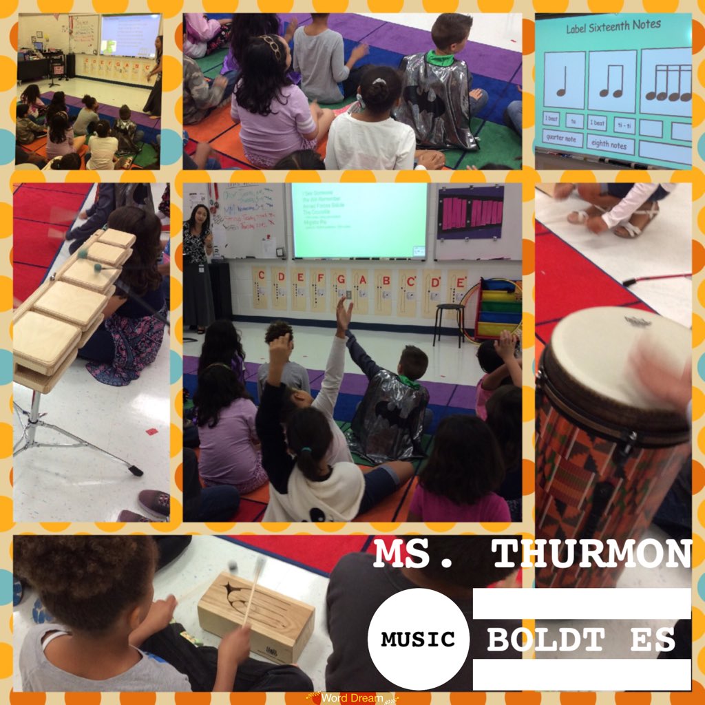 Ms. Thurmon at Boldt ES uses the interactive Boxlight projector to help teach sixteenth notes. #nisdcoach