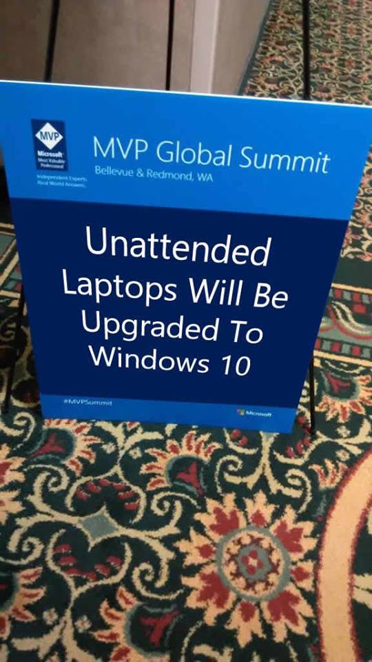 eugene_agafonov's tweet image. unattended laptops will be upgraded to win10 #MVPsummit2015 #mvpbuzz
