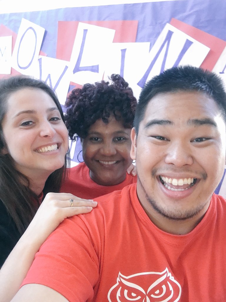 Rhaney08's tweet photo. The UVA staff is #OWLin #FauBocaHousing #HootHoot https://t.co/zPVvCS1Sxf