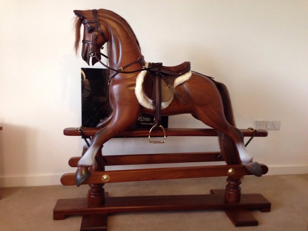 Personalise your rocking #horse with socks and nose blade .We can replicate any loved horse. horsecraftrockinghorses.co.uk
