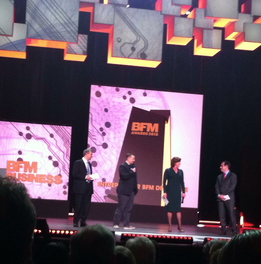 FabriceLundy's tweet photo. L'entrepreneur de l'année. #OVH et #Octave Klaba #bfmawards https://t.co/HtHlLEcuAo
