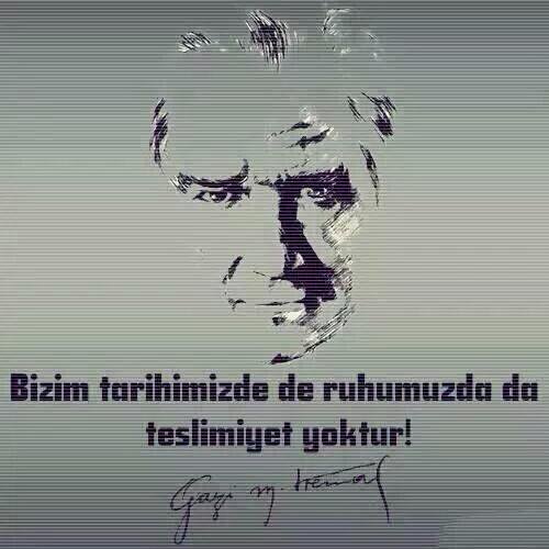 denizvemarti1's tweet photo. Günün özeti...

Bizim tarihimizde de ruhumuzda da teslimiyet yoktur.
M.Kemal ATATÜRK
AndİçtikYolundayız ATAM https://t.co/p73LyzSS6n