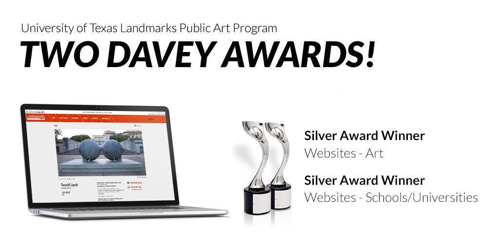 Celebrating our <a href="/UTAustin/">UT Austin</a> Landmarks Public Art Program Websites <a href="/daveyawards/">Davey Awards</a> wins today!