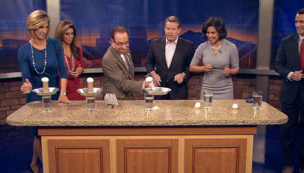 CherylPreheim's tweet photo. Making Monday fun w/ @SteveSpangler 
Egg dunking! #tableTricks #9newsmornings https://t.co/iw3ZCgwbaP