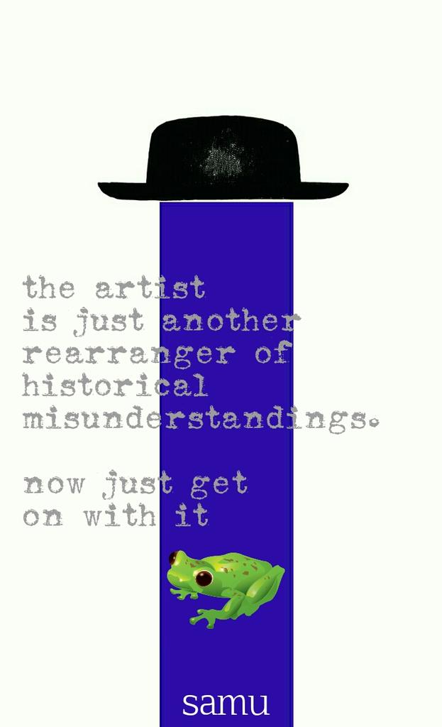 spolyptych's tweet photo. @Tate
#itoncewasafrog
#itsafrognow
#whatisartfor
#experimentaljazzboxset 🉑 〰 ➖ 🇸🇦🇲🇺 🔼 ♣ ❎ https://t.co/O8Kfua2XbK