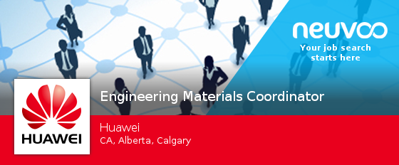 NeuvooEngCAL's tweet photo. Apply now to work for Huawei as #Engineering #Materials Coordinator in #Calgary #jobs https://t.co/T4mAzSimlT https://t.co/G9f1vPh3Us