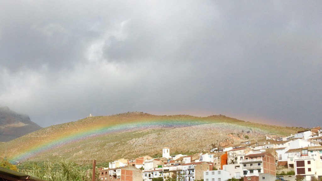 Arco iris en Belmez de la moraleda (Jaén) <a href="/tiempobrasero/">Tutiempo</a>