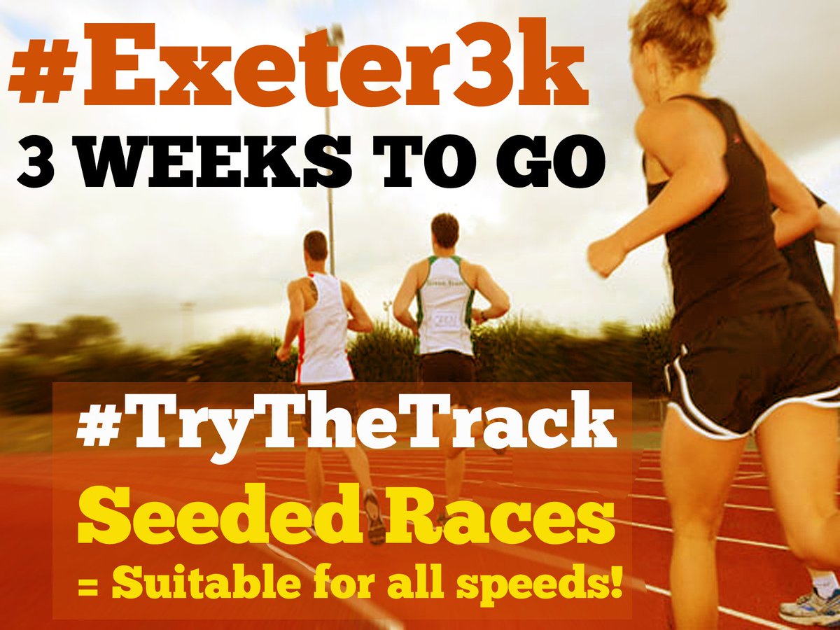 cityruns's tweet photo. Only 3weeks until #Exeter3k
Places limited already over half full.
Entrer now https://t.co/XJWTuqB710
#RunExeter https://t.co/WNF7JV3HHd