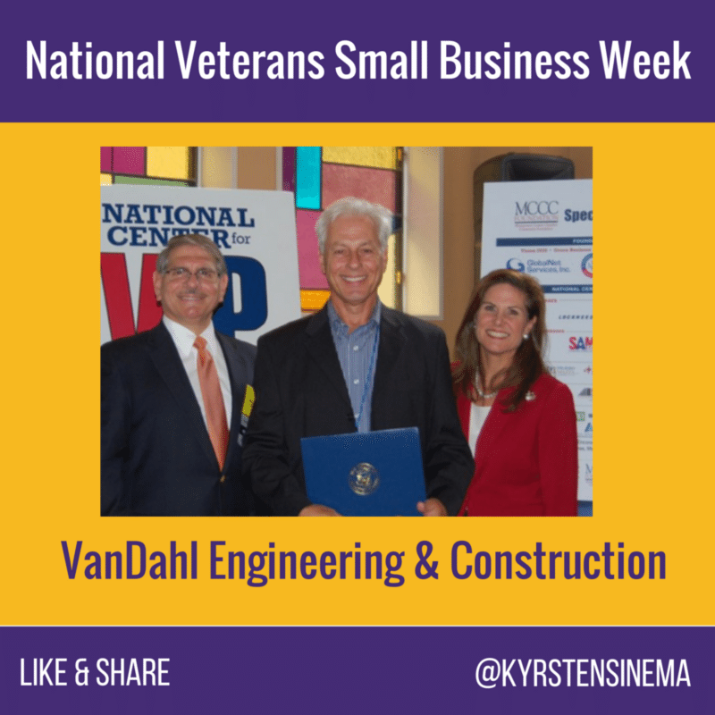 kyrstensinema's tweet photo. For #VetBizWeek, we're highlighting AZ veteran-owned #smallbiz. Today's feature is Vandahl: https://t.co/b0NlESq2LC https://t.co/1UsApGyHfS