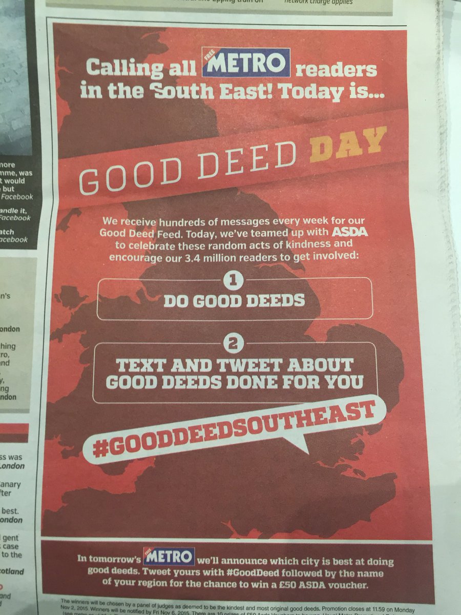 junglestudiosuk's tweet photo. Good Deed Day! Get involved Everyone! #DoitDay #gooddeedsoutheast #gooddeedfeed @radioville @asda @MetroUK https://t.co/hJbuxaBqUx