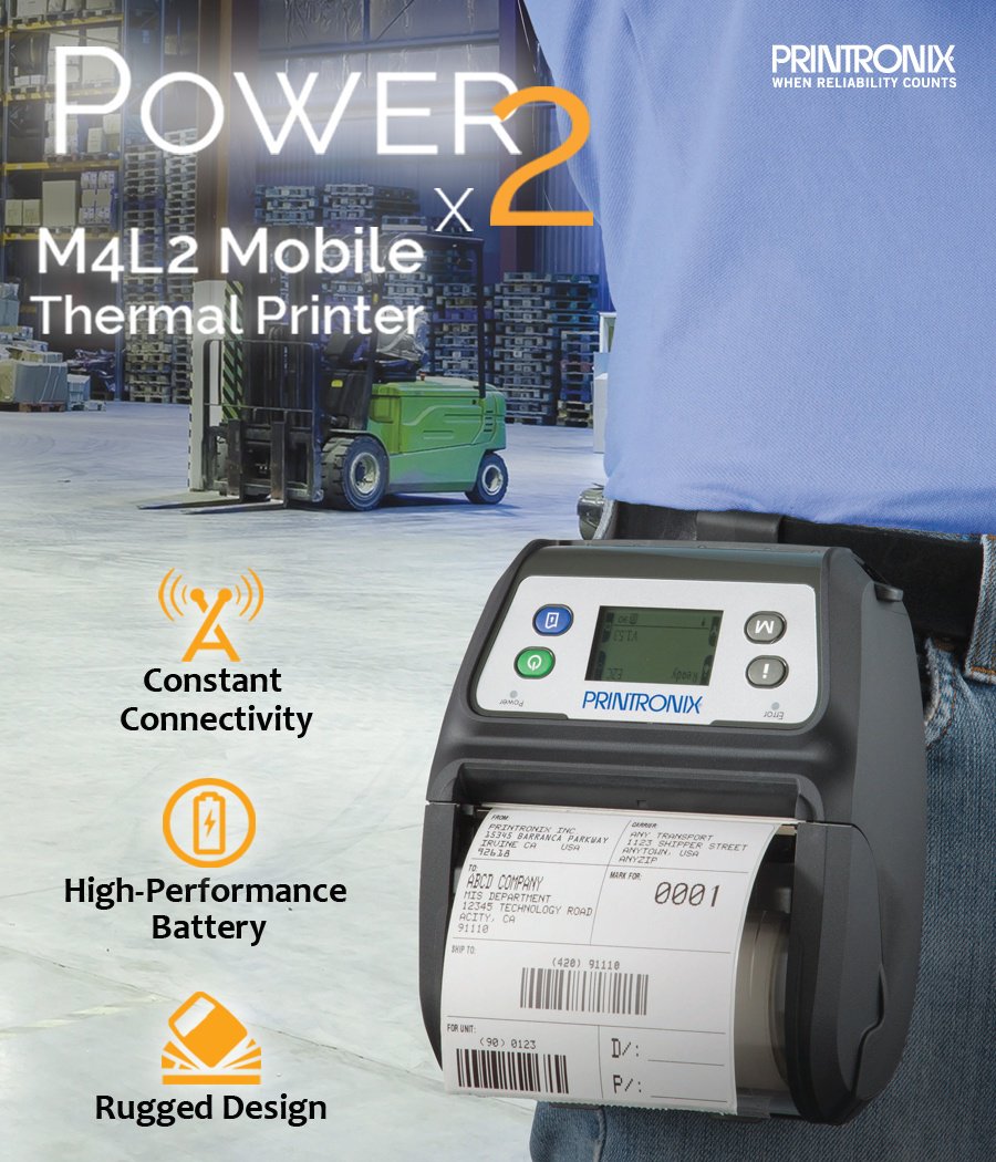Printronix's tweet photo. Constant connectivity, high performance battery, rugged design #Powerx2 #M4L2 https://t.co/AmhnhredFC https://t.co/jht4xAcJsl