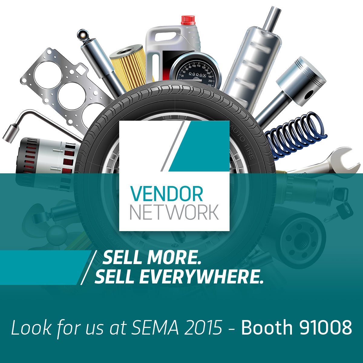 We help #autoparts manufacturers, retailers &amp; distributors sell more/Sell everywhere. #SEMA2015 Booth 91008 #aapex15