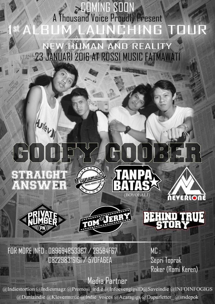 Comming Soon 1st Album Launching Tour @GG_PopPunk 23/01/2016 at Rossi Fatmawati need more band