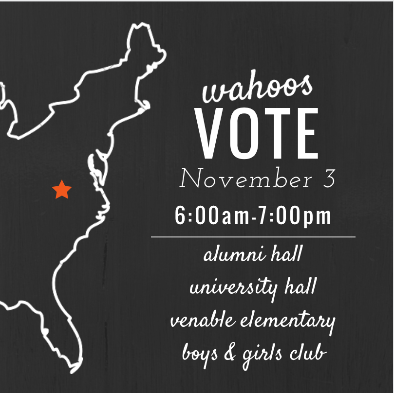 jaxonell's tweet photo. Make sure you go vote and ensure the voices of UVA Students are heard in Richmond! #UVaVotes #ElectionsMatter https://t.co/7eyD2cM1Zr