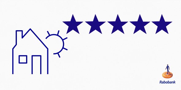 MoneyView heeft hypotheken van de Rabobank beoordeeld met 5 sterren. Meer info: rabo.nl/b3unhsqu