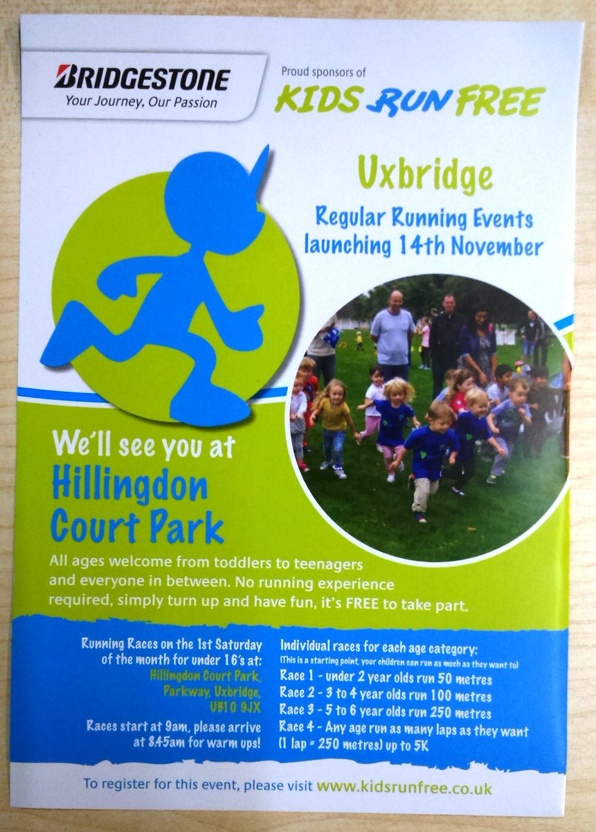 SportHillingdon's tweet photo. New monthly running event for kids starting on Sat 14 Nov at Hillingdon Court Park

@kidsrunfree @HillingdonFIS https://t.co/vx8y3MTjPM