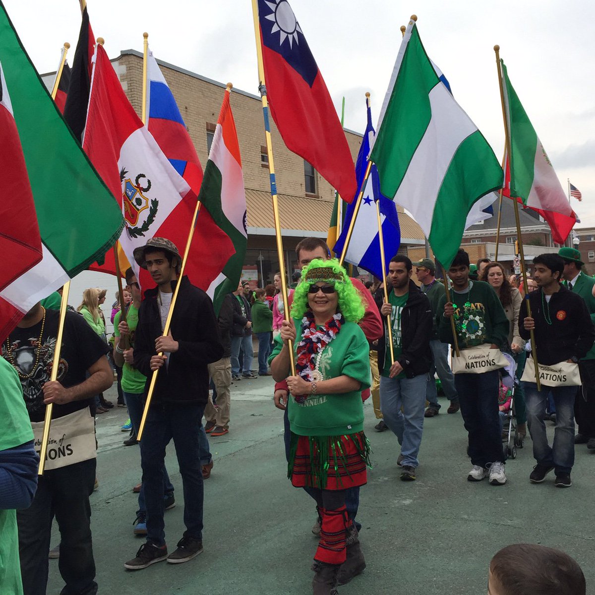 LeuSophia's tweet photo. me at St. Pat parade - Celebration of Nations team. https://t.co/eKcS87N4OH