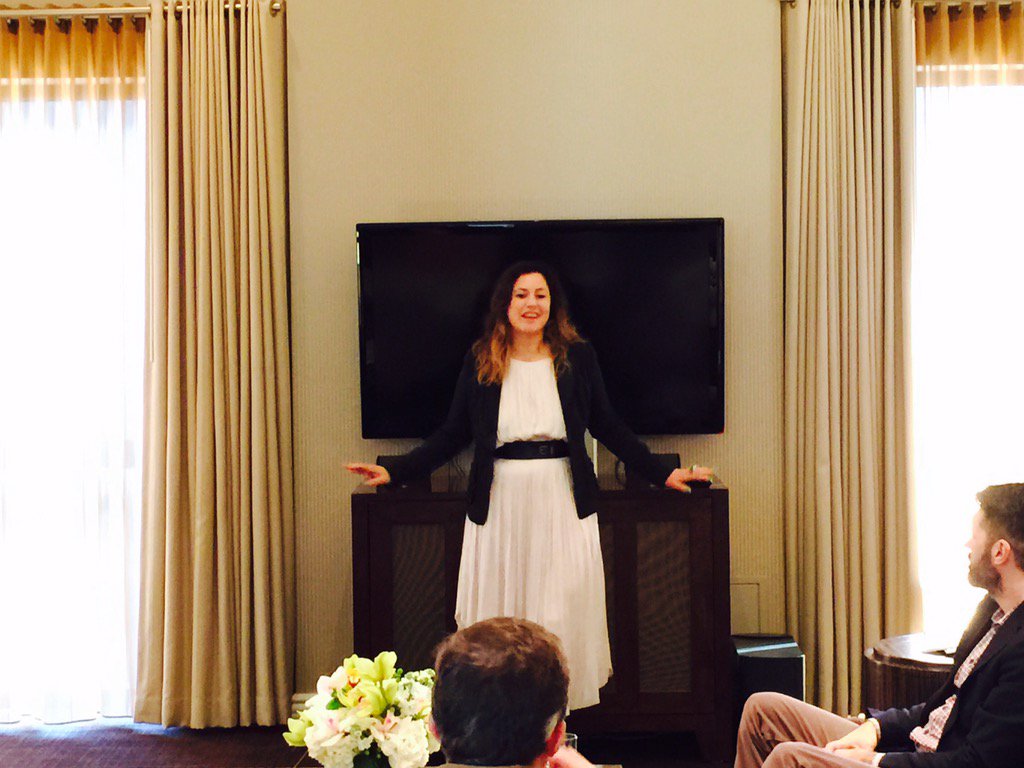 scmicek's tweet photo. #atHyattRegency @katrinamarkoff inspires entrepreneurs - advice she got: let your imagination &amp; your pallet lead u https://t.co/ksNykyLzQa