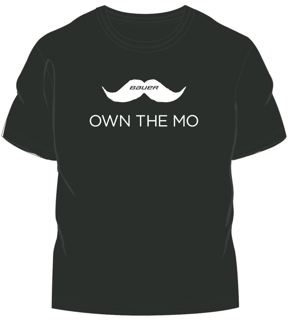BauerHockey's tweet photo. It’s #Movember, which means it’s time to #OwnTheMo! Support a great cause w/ a t-shirt, available @ select retailers https://t.co/10YMpyr4k0